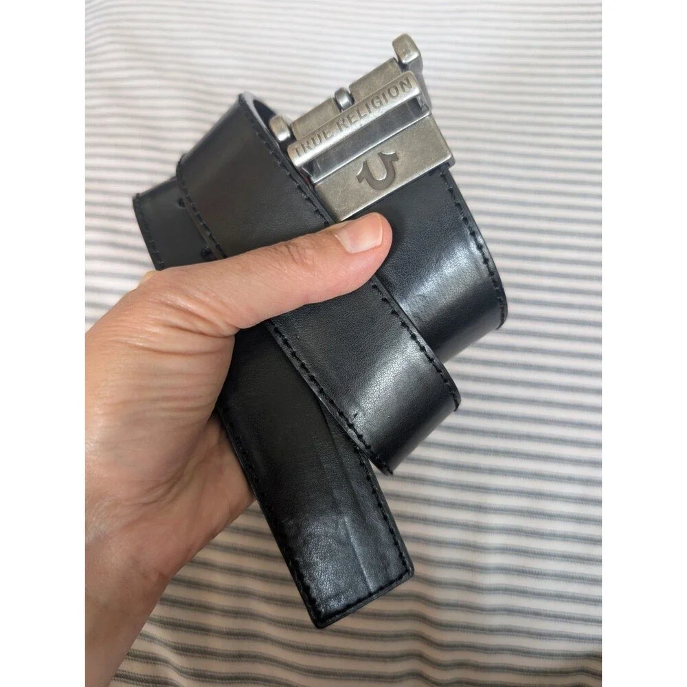 True Religion Belt Black Brown Reversible 32